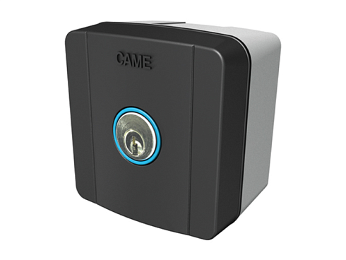 Купить ключ-выключатель накладной CAME SELC1FDG с синей подсветкой с доставкой и установкой в Бахчисарае