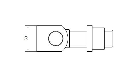 Комплектующие для распашных ворот Петля CAME H 18 регулируемая с гайкой, 42-68 мм, М18, приваривание в Бахчисарае
